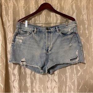 🔥Blank NYC - Light Blue Hollyweird Jean Cutoffs - 32